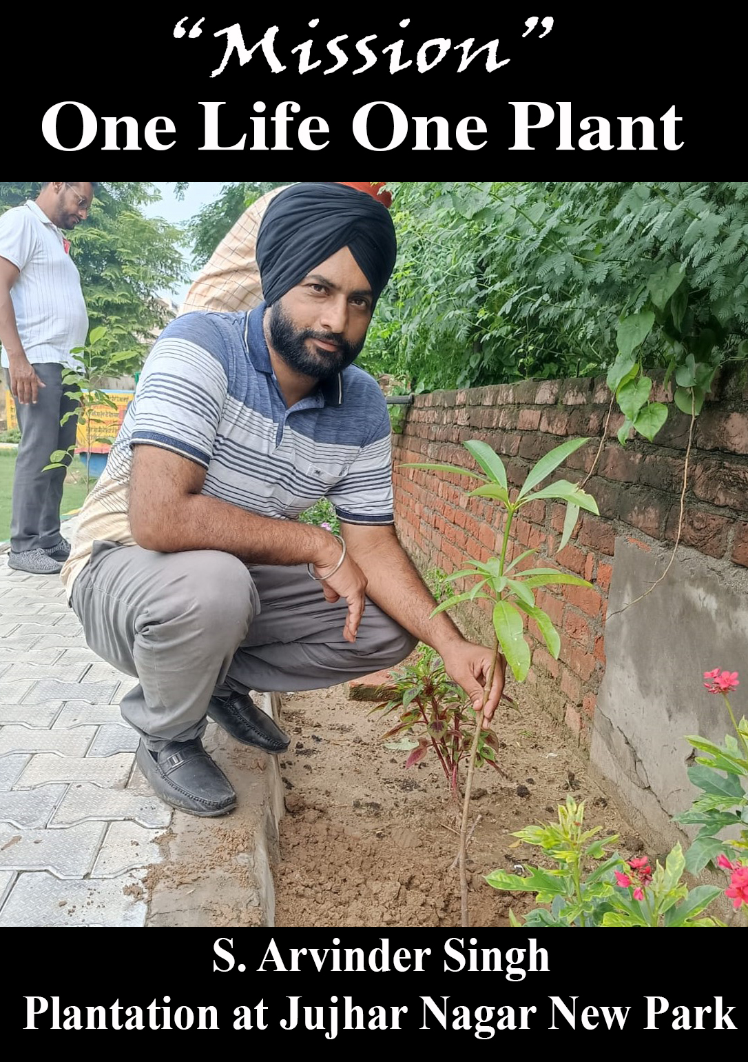 ਮਿਸ਼ਨ “ਇੱਕ ਜ਼ਿੰਦਗੀ ਇੱਕ ਬੂਟਾ” ਤਹਿਤ ਸ. ਅਰਵਿੰਦਰ ਸਿੰਘ ਨੇ ਜੁਝਾਰ ਨਗਰ ਵਿਖੇ ਬਣੇ ਨਵੇਂ ਪਾਰਕ ਵਿੱਚ ਬੂਟੇ ਲਗਾਏ